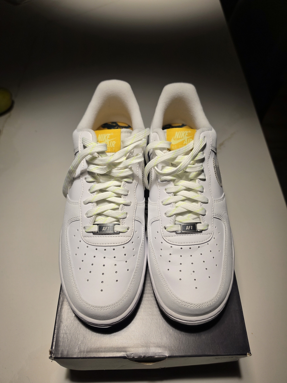 Nike Air Force 1 Low White with Yellow Tongue